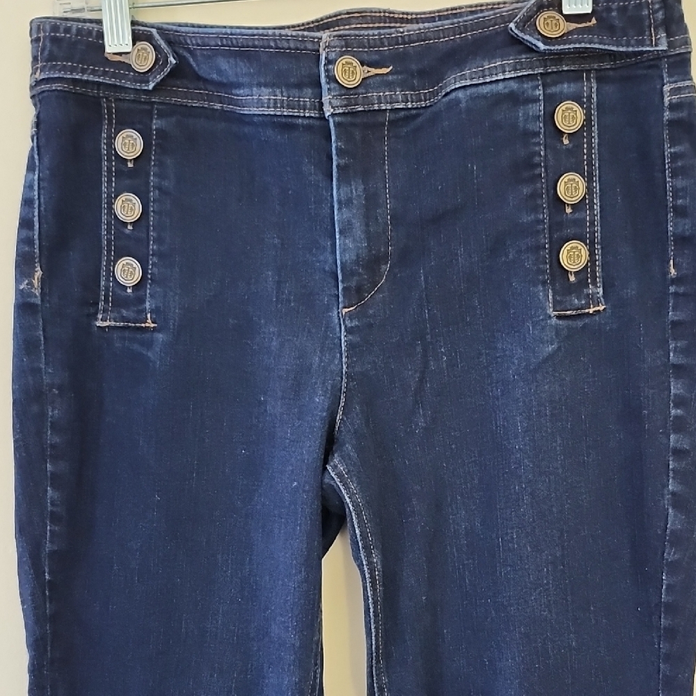 Talbots Dark Blue Ankle Length Jeans Size 10